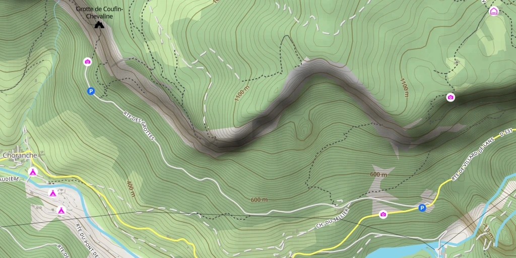 Map of the trail for Presles - Paroi Rouge Les trois sursitaires