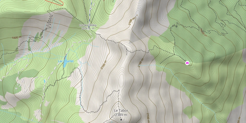 Map of the trail for L'Oreille du Loup Coyote attend