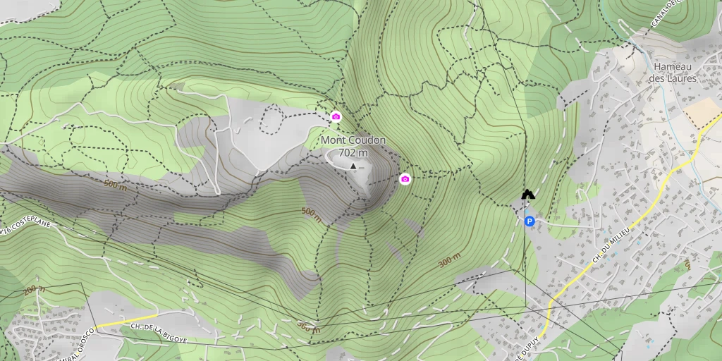 Map of the trail for Mont Coudon Colle qui peut