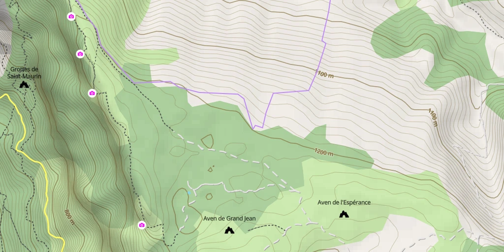 Map of the trail for Chalet de la Maline Chalet de la Maline -> Moustiers Sainte Marie