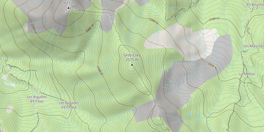 Map of the trail for Gros Crey, par Valefroide