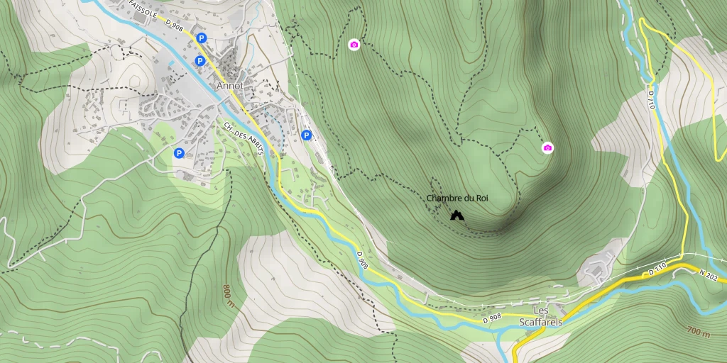 Map of the trail for Annot - La cave L'arche de Noé 