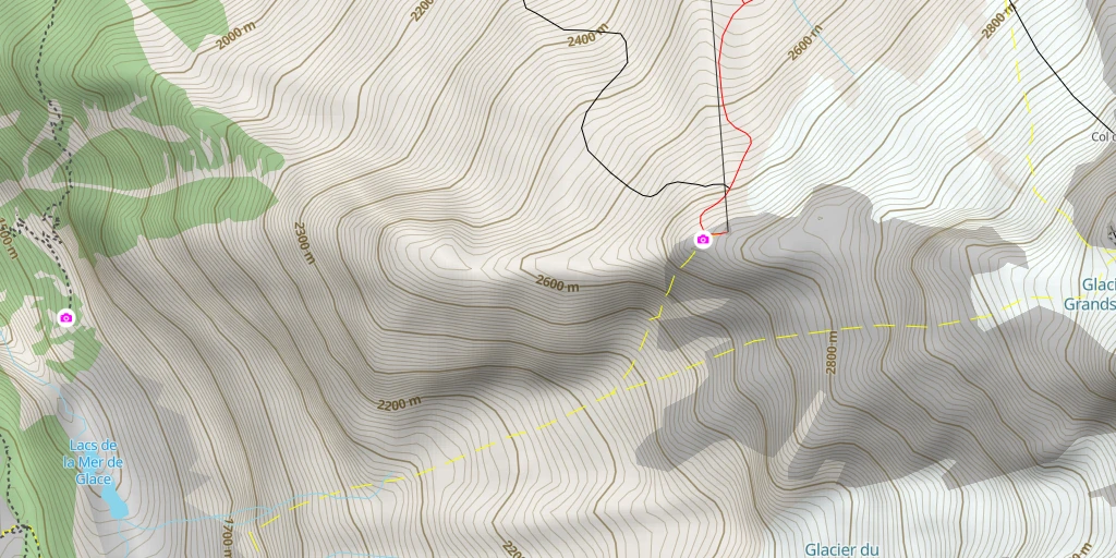 Map of the trail for Aiguille à Bochard Arête sud et Couloir Ouest