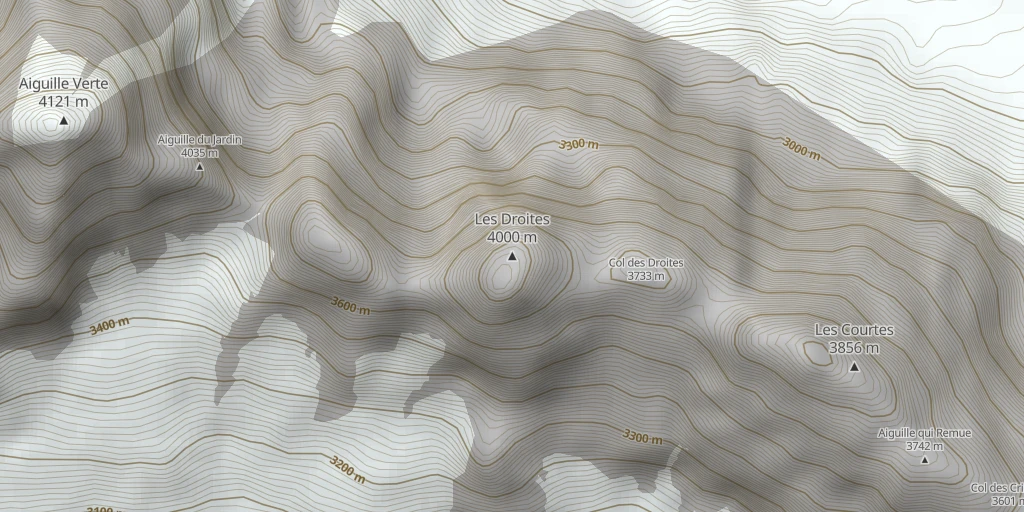 Map of the trail for Argentière Traversée des 4000