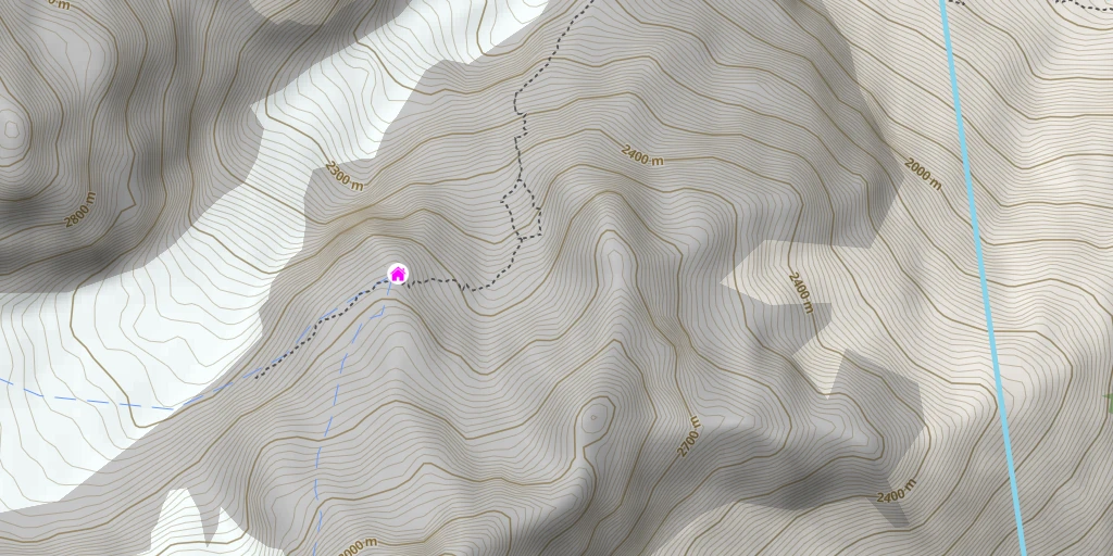 Map of the trail for Grand Clocher des Planereuses Spigolo Ovest