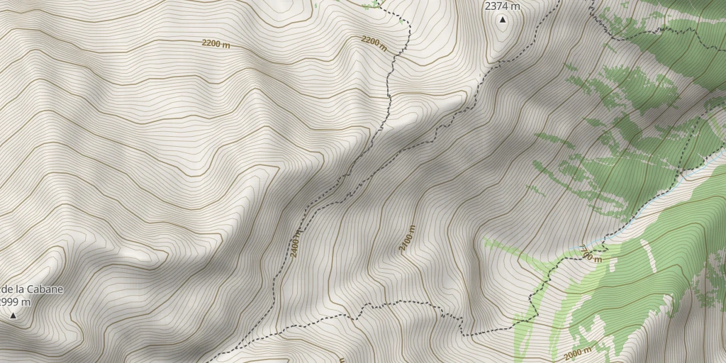 Map of the trail for Petit Clocher du Portalet État de Choc