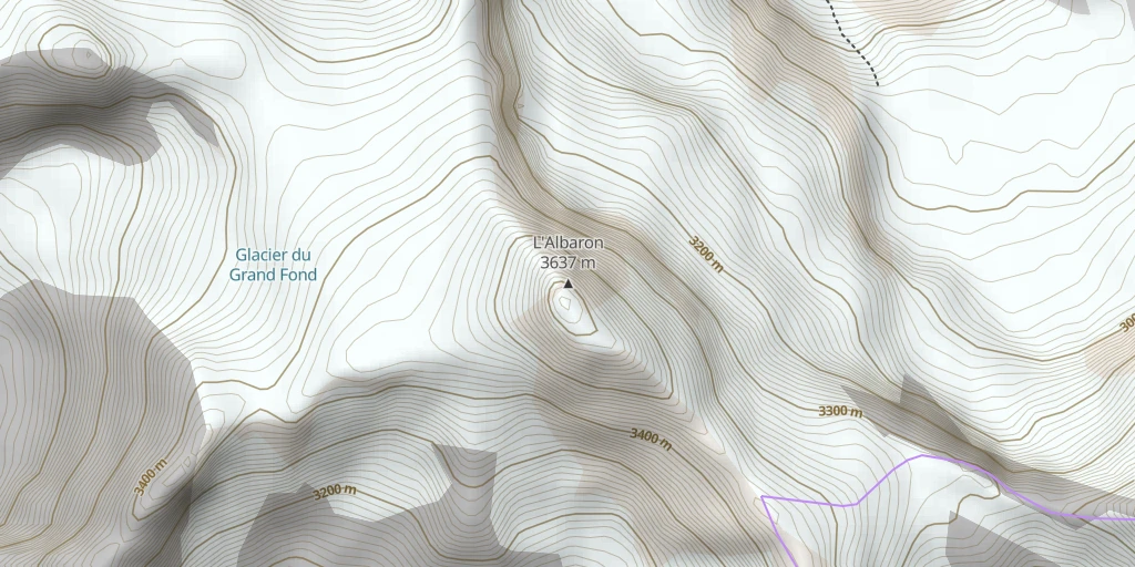 Map of the trail for De la Hte-Maurienne à la Hte-Tarentaise, en raid