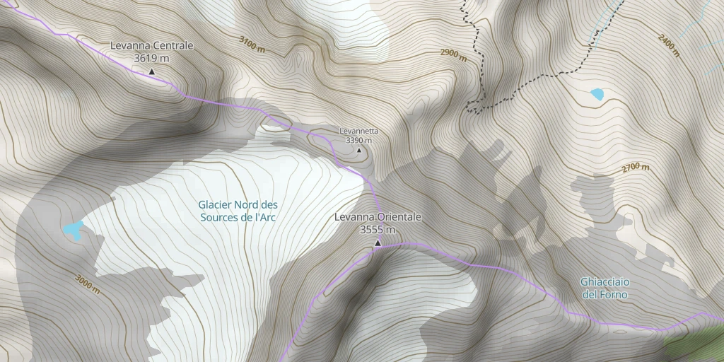 Map of the trail for Col Perdu, Par le Col des Pariotes