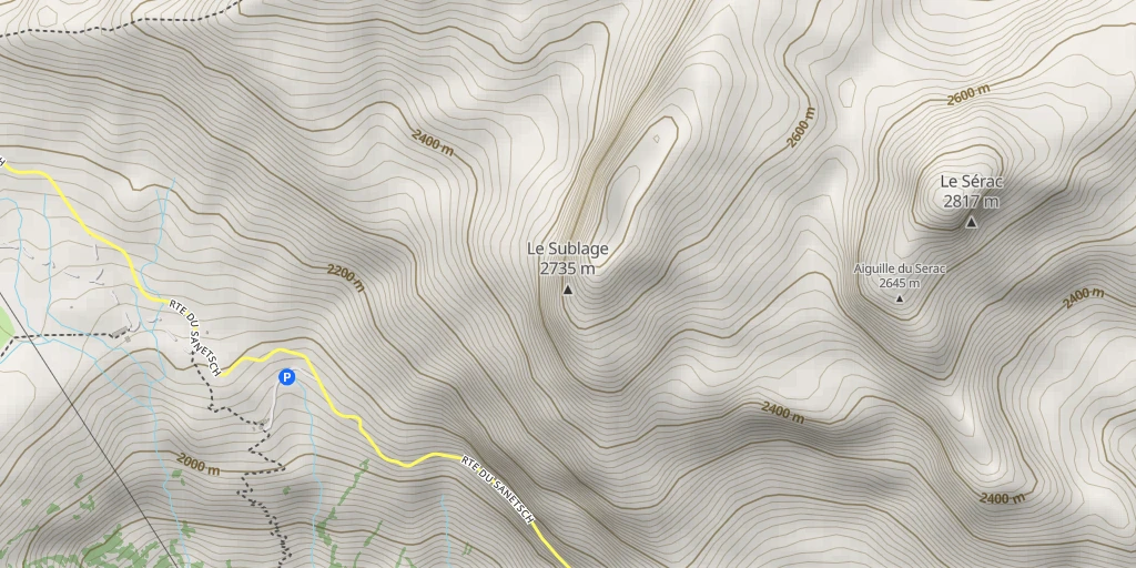 Map of the trail for Le Sublage Tintinmarre