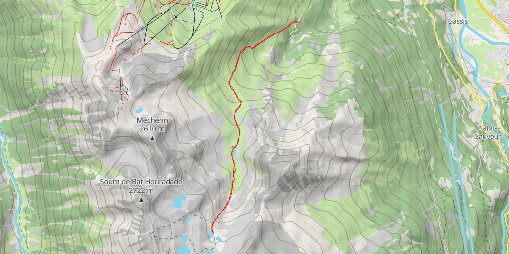 Carte de l'itinéraire :  Lac de Cantet