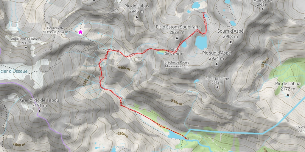 Carte de l'itinéraire :  65110