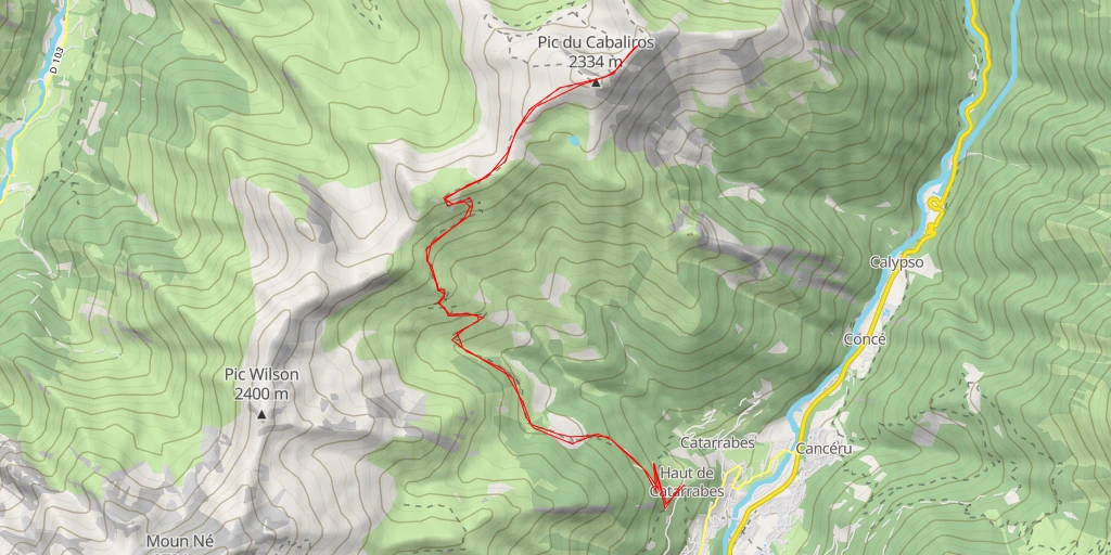 Carte de l'itinéraire :  Soum de Lat dessus