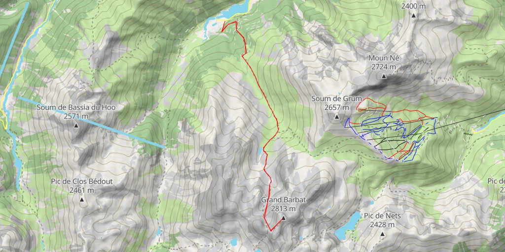 Map of the trail for Grand Barbat