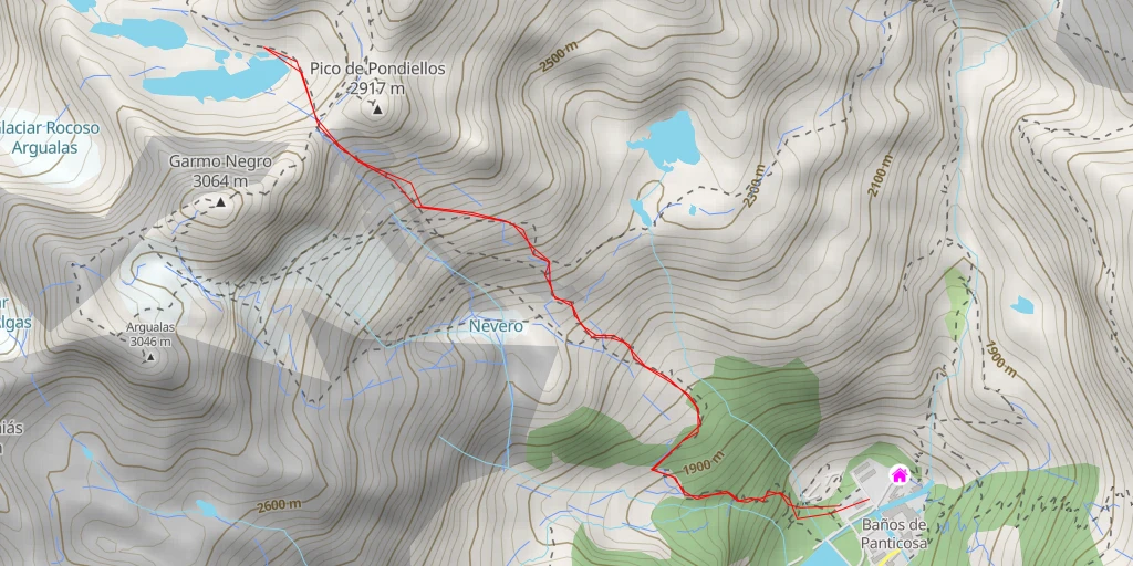 Map of the trail for Senda al Collado de Pondiellos - Senda al Collado de Pondiellos