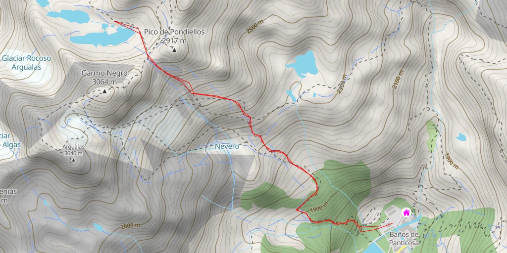 Map of the trail for Senda al Collado de Pondiellos - Senda al Collado de Pondiellos