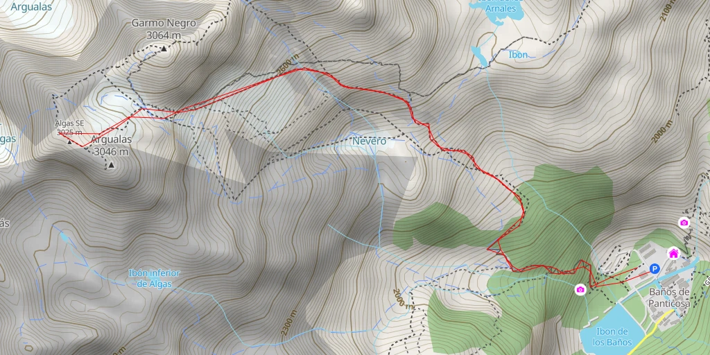 Map of the trail for Punda dera Liana