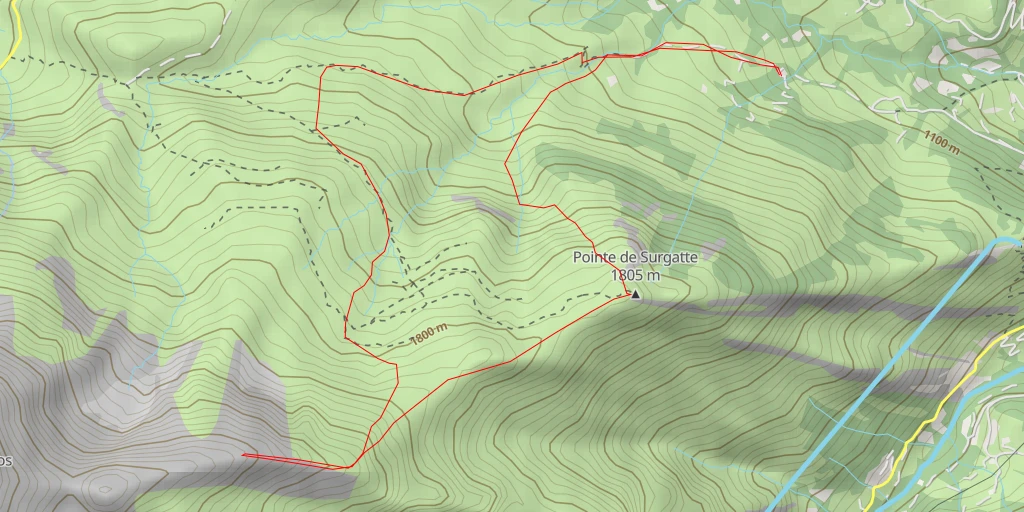 Map of the trail for Crête de Bassiarey Depuis le chemin de la Reine Hortense