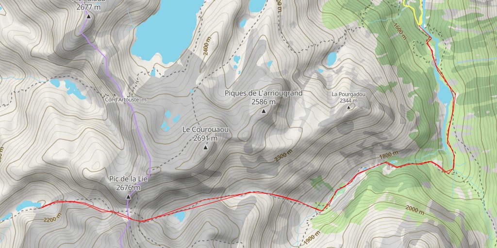 Map of the trail for Lac Baboukou