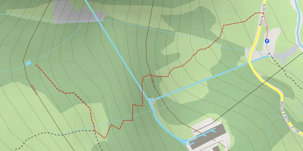 Carte de l'itinéraire :  Sentier de la Conduite - Sentier de la Conduite