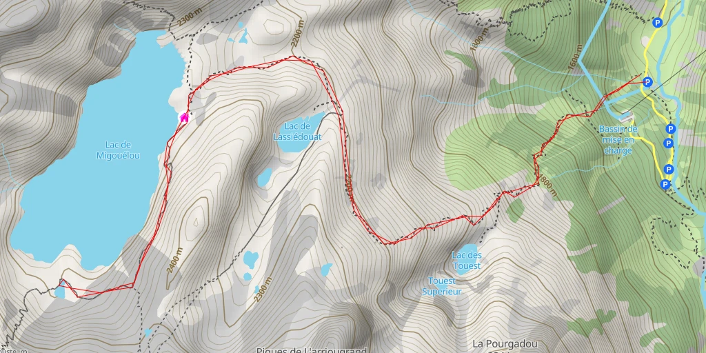 Map of the trail for Les Lacarrats