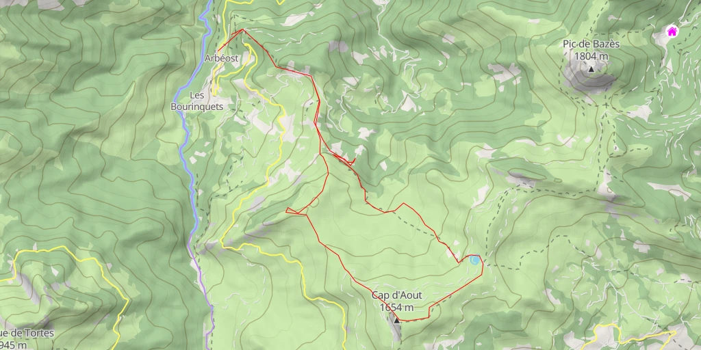 Map of the trail for Col de Soum Le Chemin des Facteurs