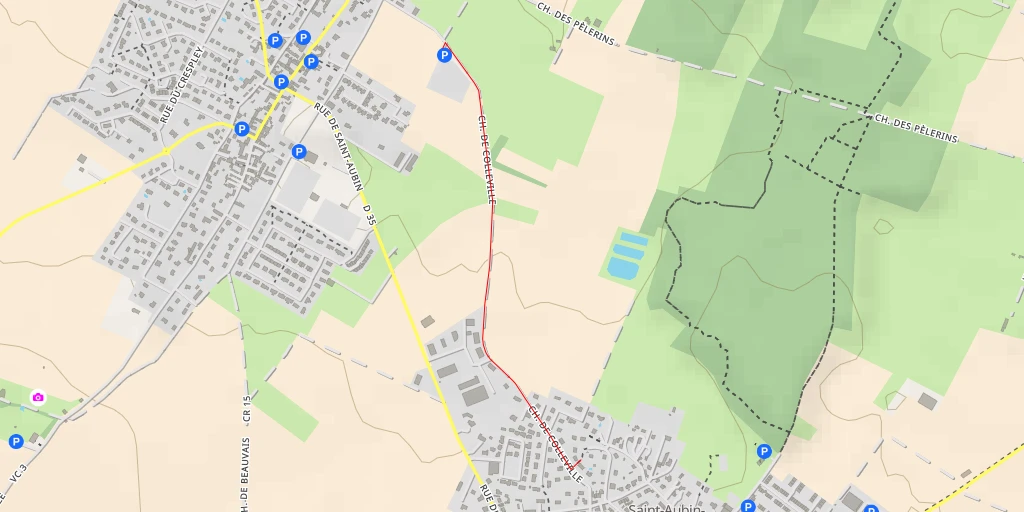 Map of the trail for Chemin de Colleville