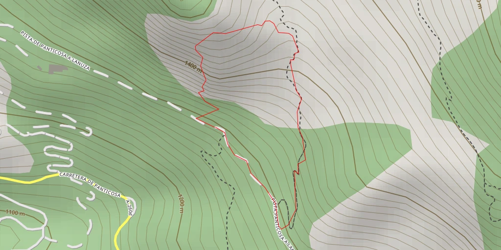 Map of the trail for Peña Escuach Vía Merche