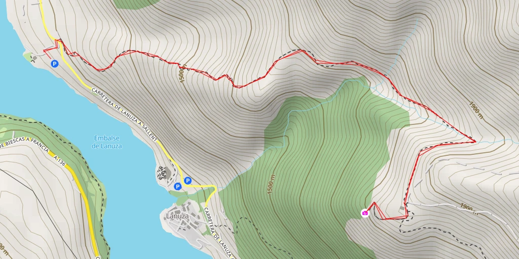 Carte de l'itinéraire :  Mirador de Sierra Plana