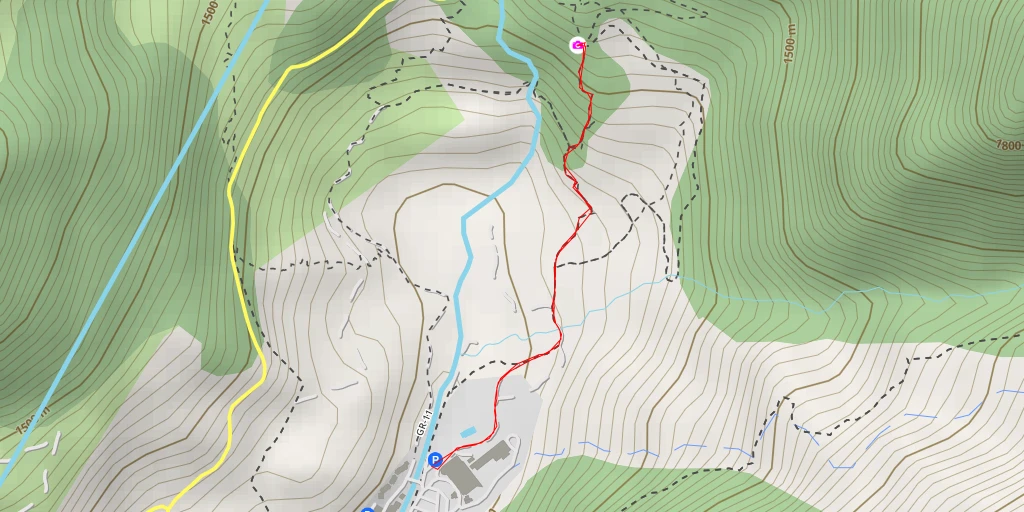 Map of the trail for Camino Mirador al camino del Salto