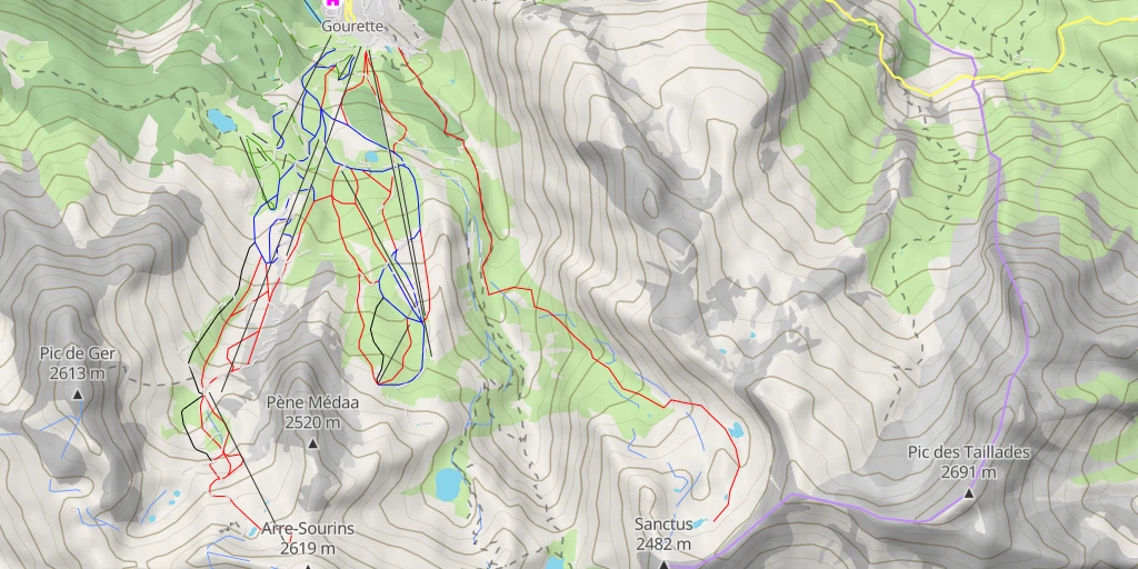 Map of the trail for Louesque