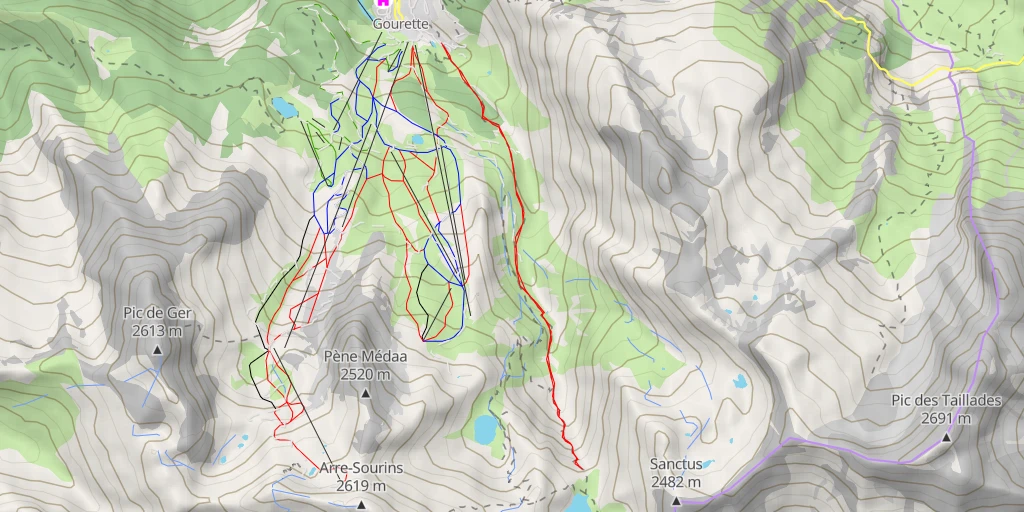 Carte de l'itinéraire :  Cascade d'Uzious