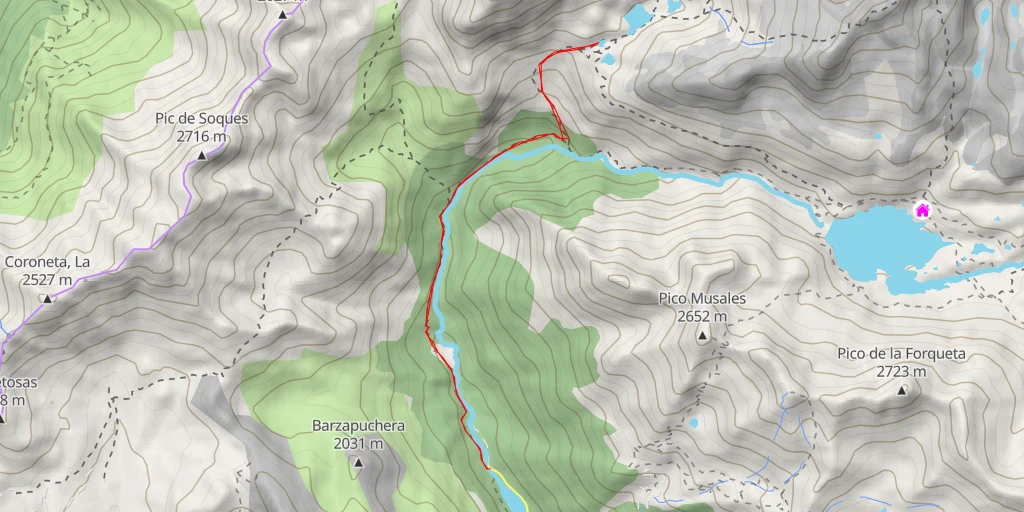 Carte de l'itinéraire :  Subida a los Arrieles - Subida a los Arrieles