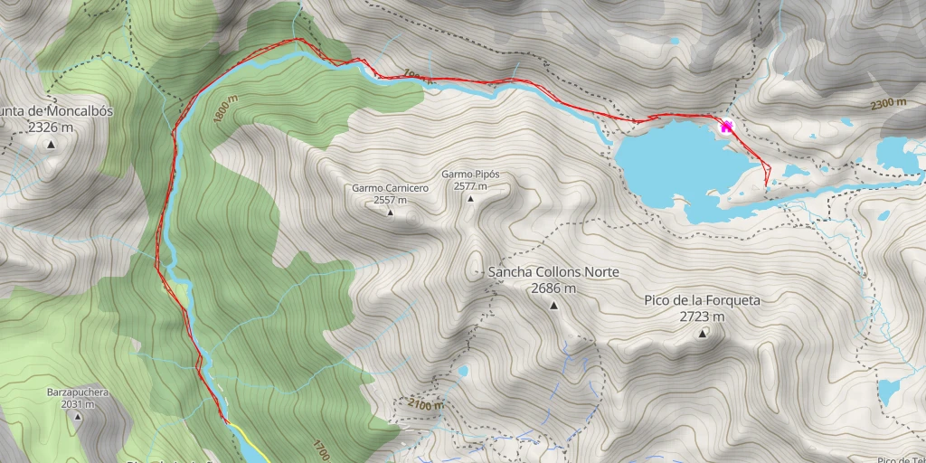 Carte de l'itinéraire :  GR-11 Senda Pirenaica - GR-11 Senda Pirenaica