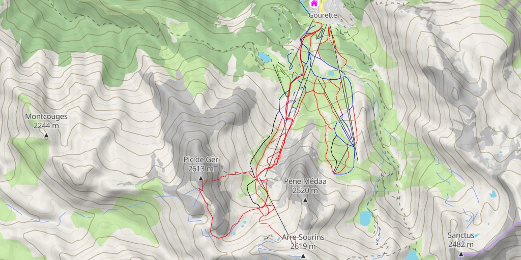 Map of the trail for Pic de Ger Les Chemins du Dharma