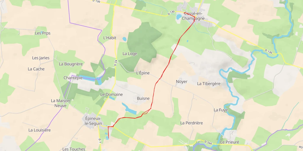 Map of the trail for Rue Croix de Pierre - Rue Croix de Pierre - Val-du-Maine