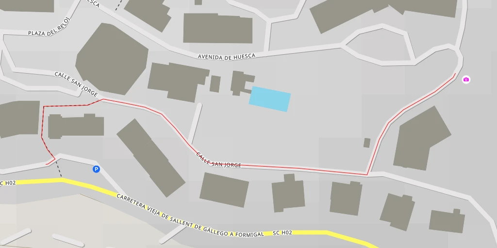 Map of the trail for Edificio Valle de Tena - Formigal