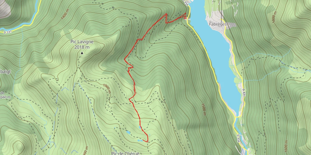 Carte de l'itinéraire :  Mare Verte