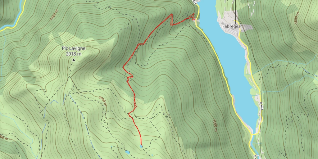 Carte de l'itinéraire :  Petite Mare du Nord