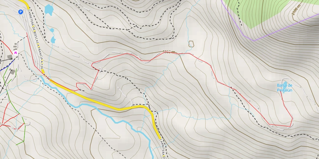 Map of the trail for Balsa de Peiralún