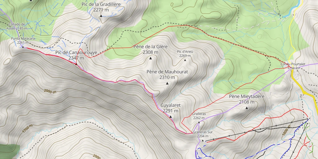 Map of the trail for Punta Malacara