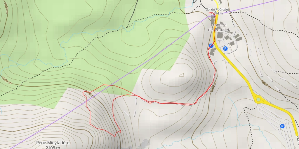 Map of the trail for Pène Mieytadère Libellium