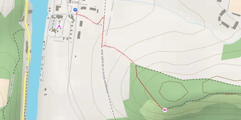 Map of the trail for AI - Voie Verte de la Suisse Normande - Le Vey