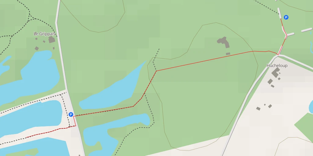 Carte de l'itinéraire :  Route de la Grimorelle