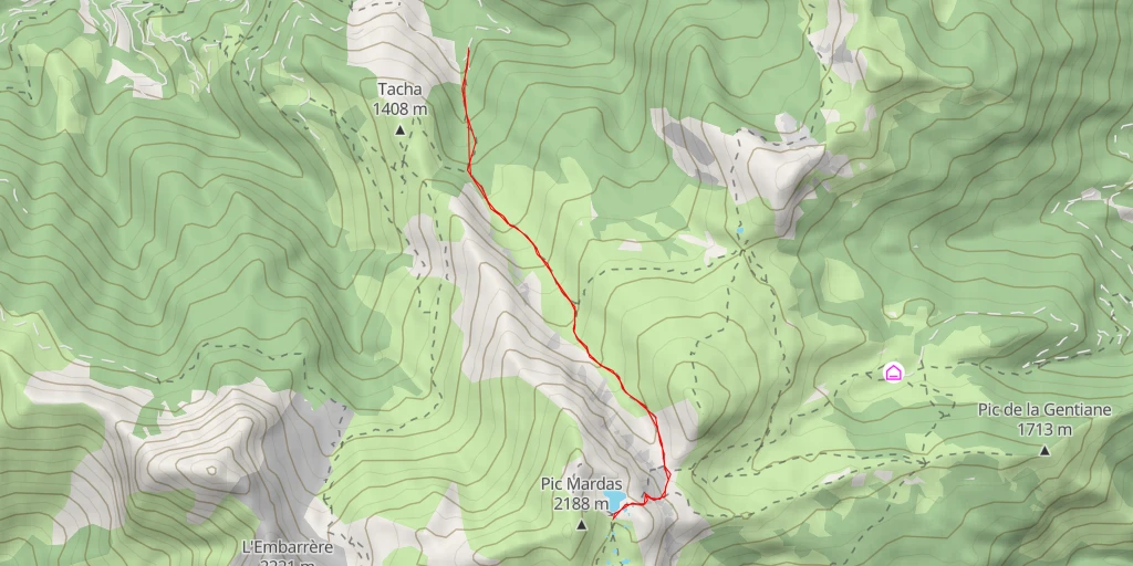 Map of the trail for Sentier du Montagnon d'Iseye - Sentier du Montagnon d'Iseye