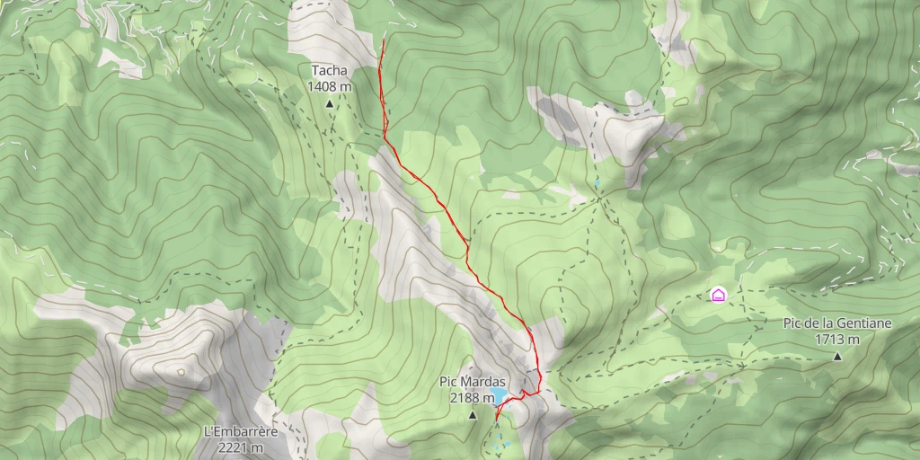 Map of the trail for Sentier du Montagnon d'Iseye - Variante - Sentier du Montagnon d'Iseye - Variante