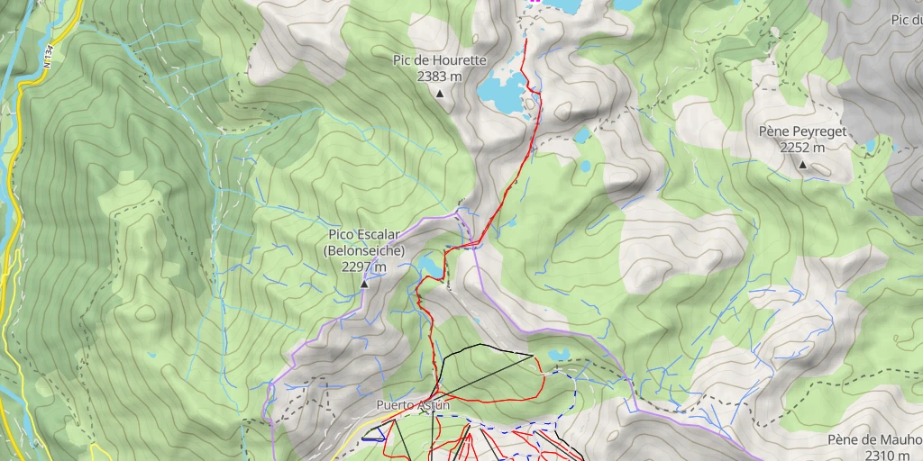 Carte de l'itinéraire :  Chemin du Lac Bersau - Chemin du Lac Bersau