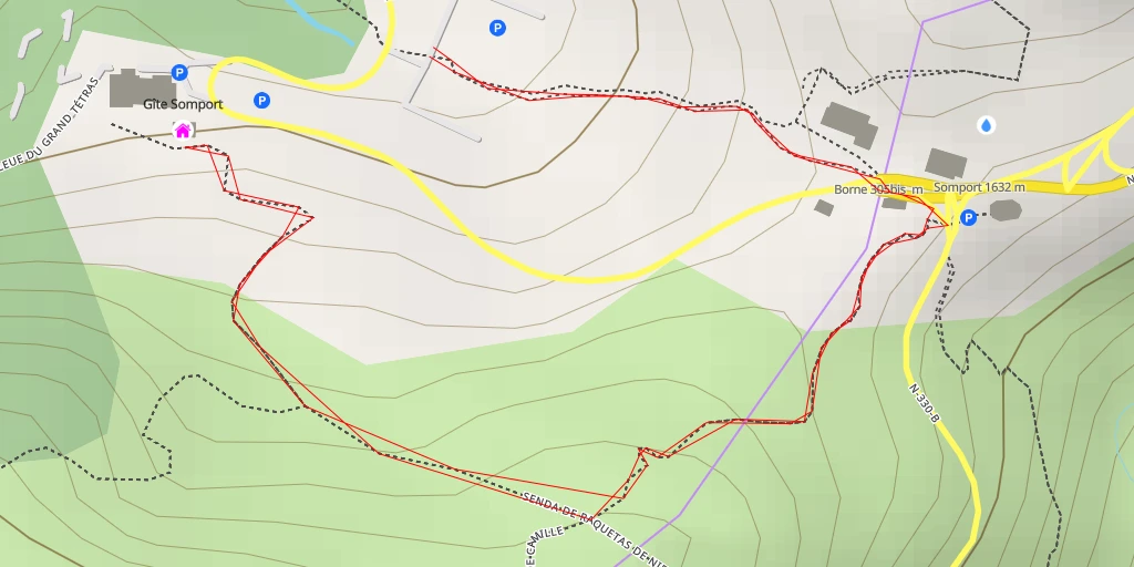 Map of the trail for Gîte Somport