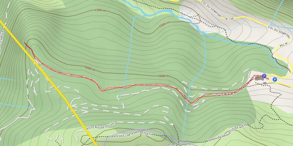 Carte de l'itinéraire :  Mailh dets Tours