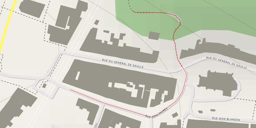 Map of the trail for AI - Le Fil vert - Bordeaux