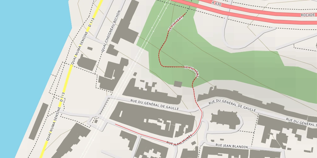 Map of the trail for AI - Boulangerie des Gabares - Bordeaux